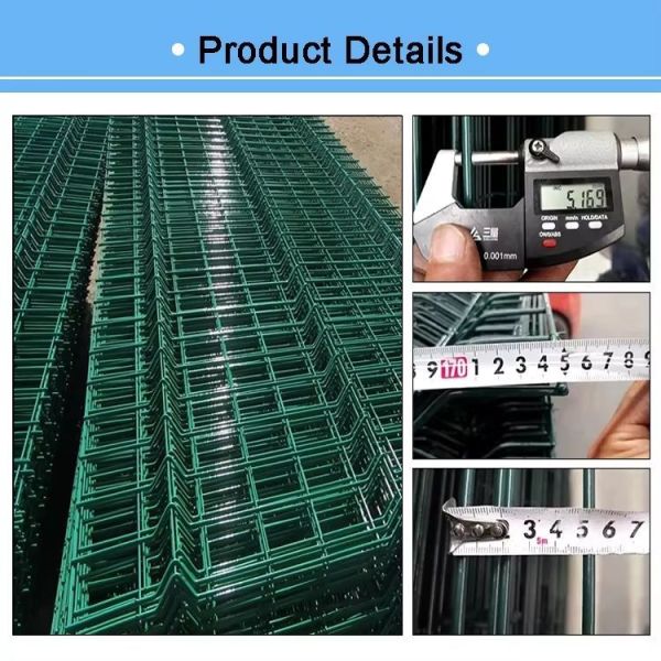 PVC Coated 3D Bent Metal Fence Galvanized Welded Wire Mesh Fence Panel