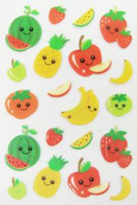 Quality Pretty Design Custom Puffy Stickers / Puffy Fruit Stickers Easy Removable for sale