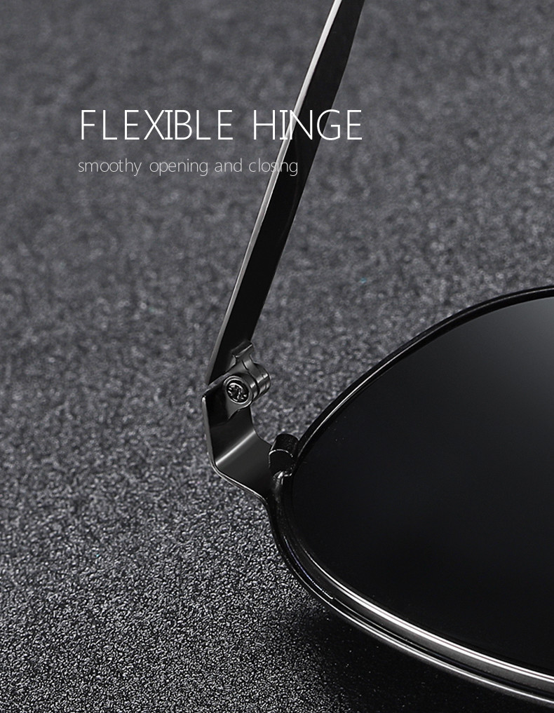 UV400 Pilot Sunglasses Polarized Metal Luxury Shades Gentleman