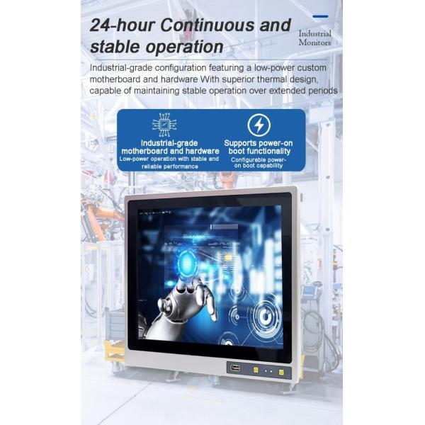 On Sale 15 Inch Rear-mount Industrial Control Computer I5 7300U LCD Touch Screen Monitor 8G 128G Wall Panel Mount PC Embedded Industrial Panel PC
