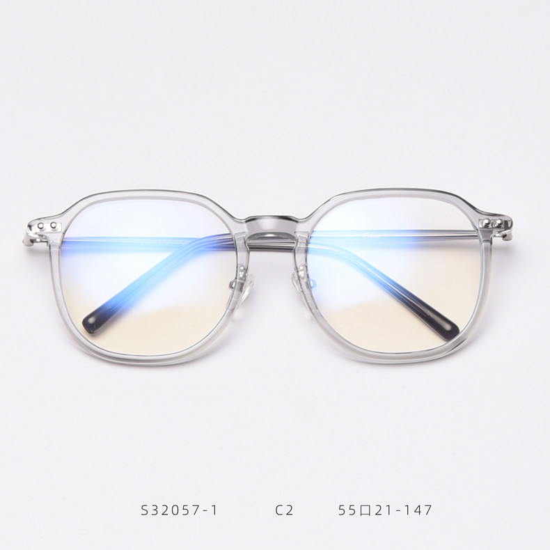 Korean TR90 Frame Optical Plain Lens Glasses Unisex Blue Light Blocking