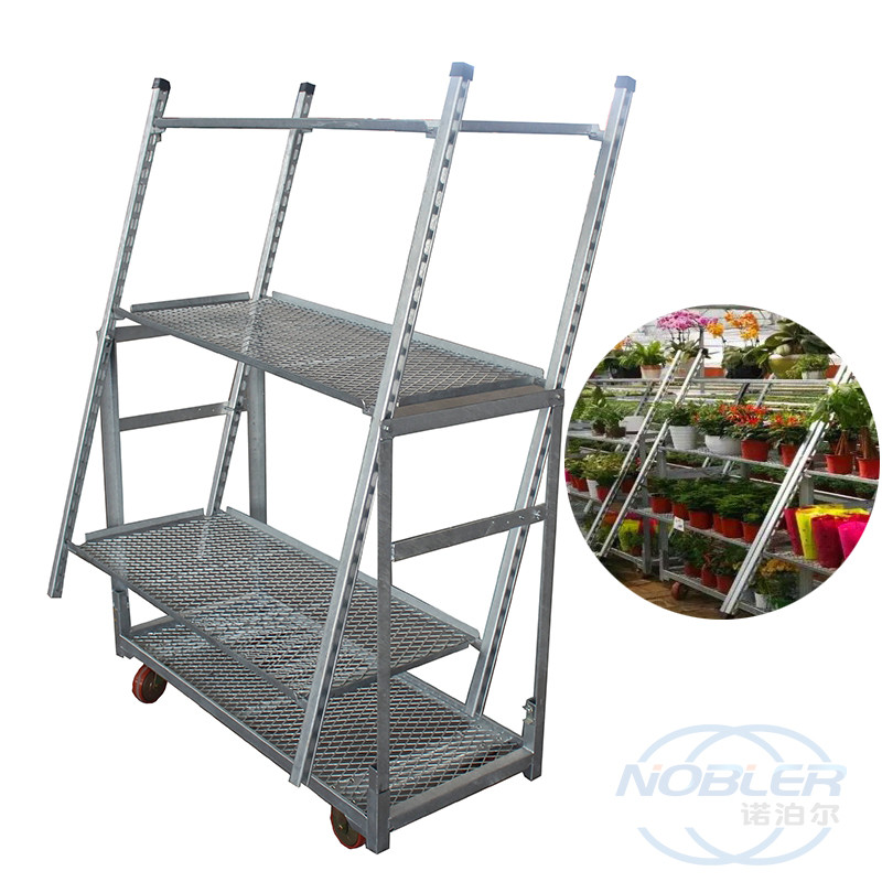 Greenhouse Garden Dc Container Transport Dutch Danish Flower Trolley Nursery Cart