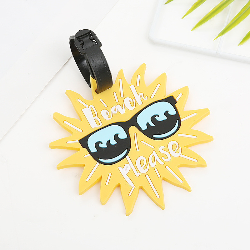 Cartoon Silicone Luggage Tags for Suitcases and Schoolbags on Summer Vacation