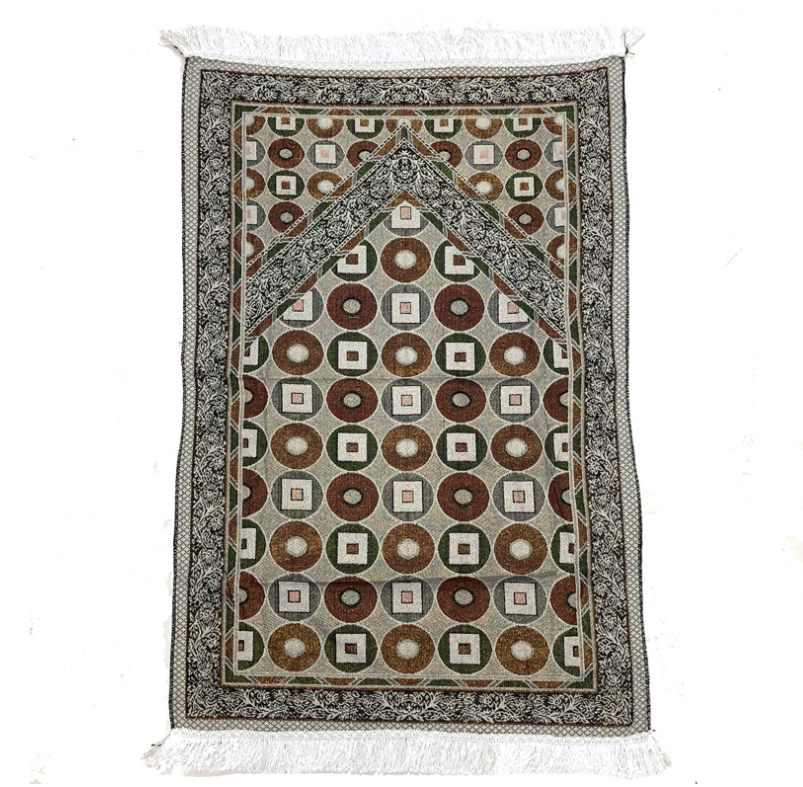 Handmade Knit Technique 100% Cotton Blanket Portable Braided Designs for Muslim Worship