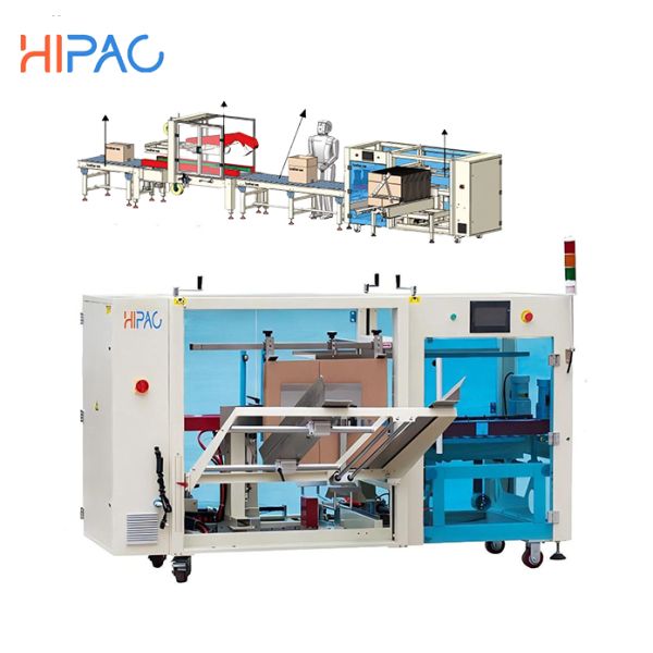 Hipac Fully Automatic Multifunctional Carton Packing Machine with Electric Driven Box Seal Line for Various Industries