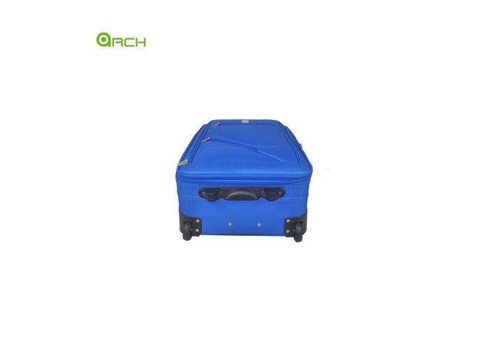 600D Polyester Trolley Case Soft Sided Luggage with Two Front Pockets and Skate Wheels
