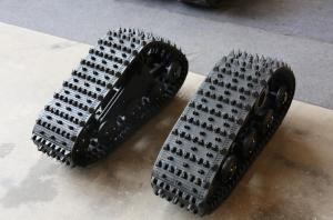 China 255mm Width Rubber Track System 400kg Loading For Tractor UTV on sale