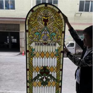 China Church Inlaid Hot Melt Glass Decorative Crystal Art Glass Door on sale