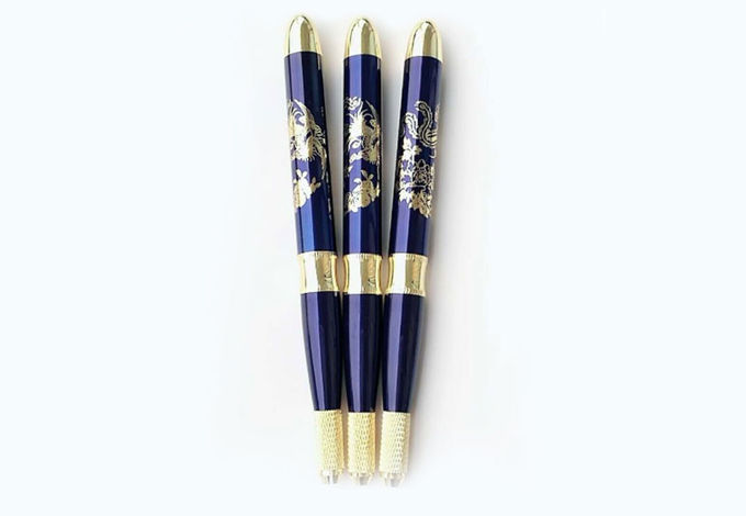 Elegant Multifunctional Manual Tattoo Pen Black Golden Microshading Handpiece