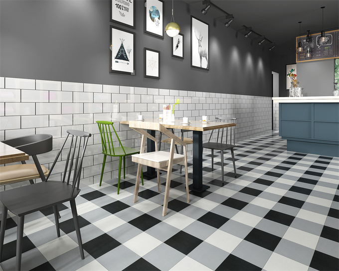 firebrick Black White And Gray Floor Tile For Kitchen 200x200mm Ceramic Rustic Tiles For Bathroom