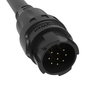 China M19 Series Industrial 9 Pin Female Male Plug Signal Connector Black Push-Pull Self-Locking 9 Pin 5A Industrial Connectors on sale