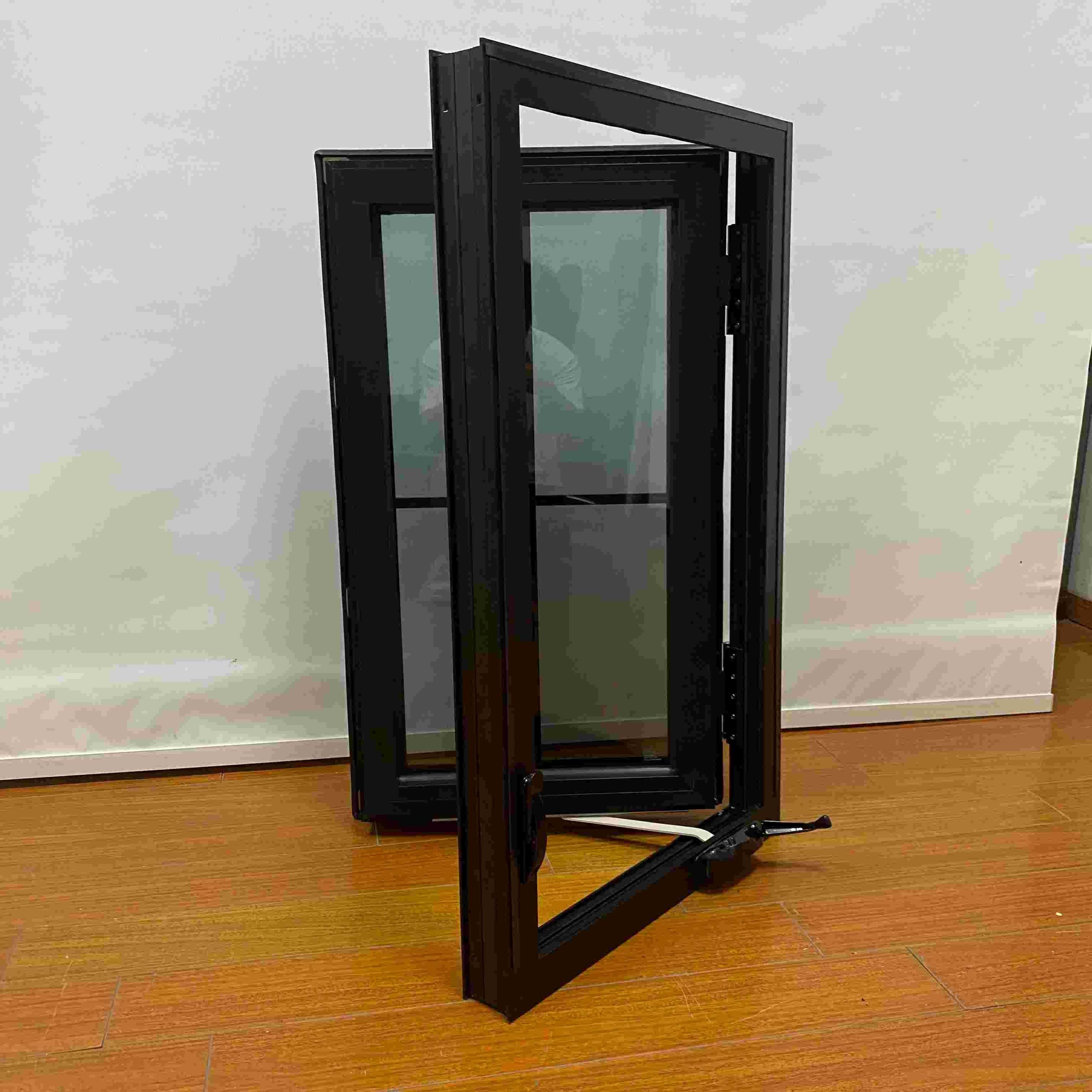 EPDM Silicone Casement Aluminium Aluminium Flush Windows German Brand Hardware