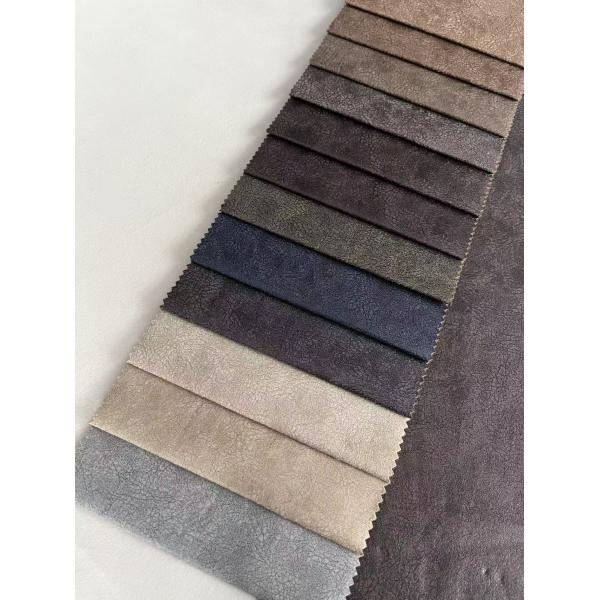 Faux Leather Sofa Fabric Embossed Wrinkle Resistant For Upholstery