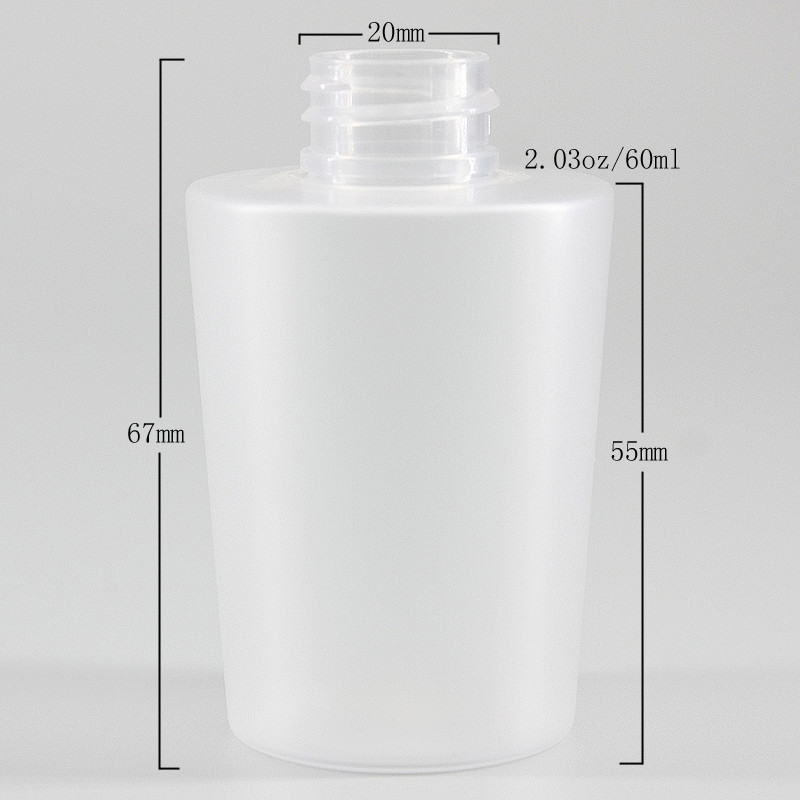 2.03oz/60ml Small Translucent PET Liquid Container Bottle, Travel Cosmetic Bottle Multipurpose Plastic Bottle