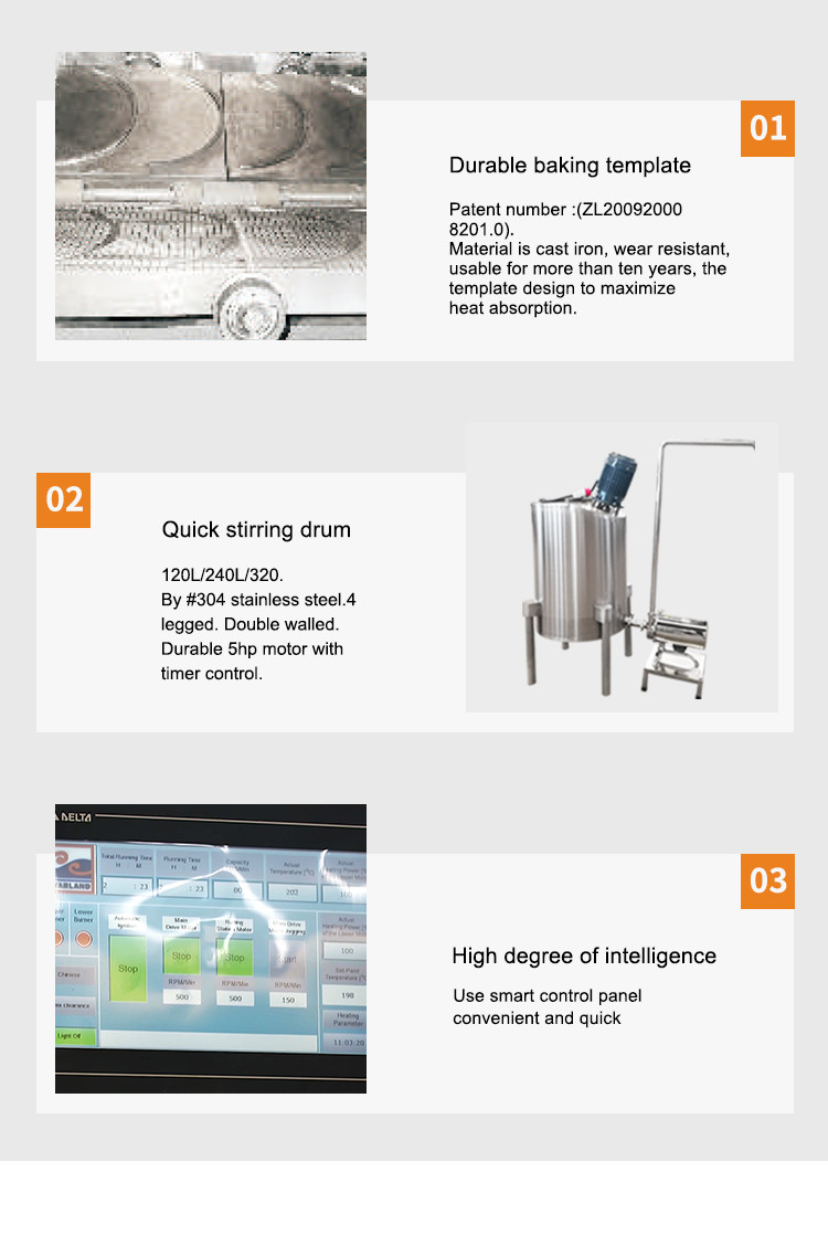 High Productivity Automatic Wafer Biscuit Production Line Stainless Steel