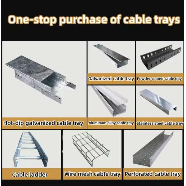Stainless Steel Perforated Cable Management Tray Ladder Cable Tray 900 Mm Ventilated Design