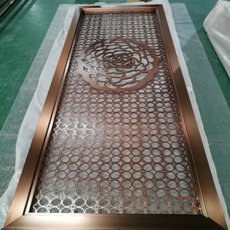 Privacy protection antique copper etching room divider hanging room divider commercial room dividers partitions