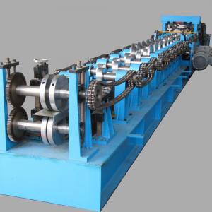 China Cold Steel Strip Profile CZ Purlin Roll Forming Machinery With Hydraulic Cutting on sale