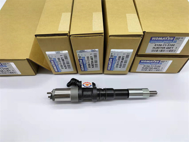 095000-0801 6156-11-3100 Excavator Fuel Injector for PC400-7 Engine 6D125