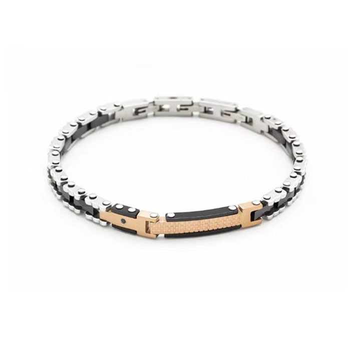 Hollow Maze Pattern Stone Stainless Steel Bracelet Non Tarnish Jewelry Customized