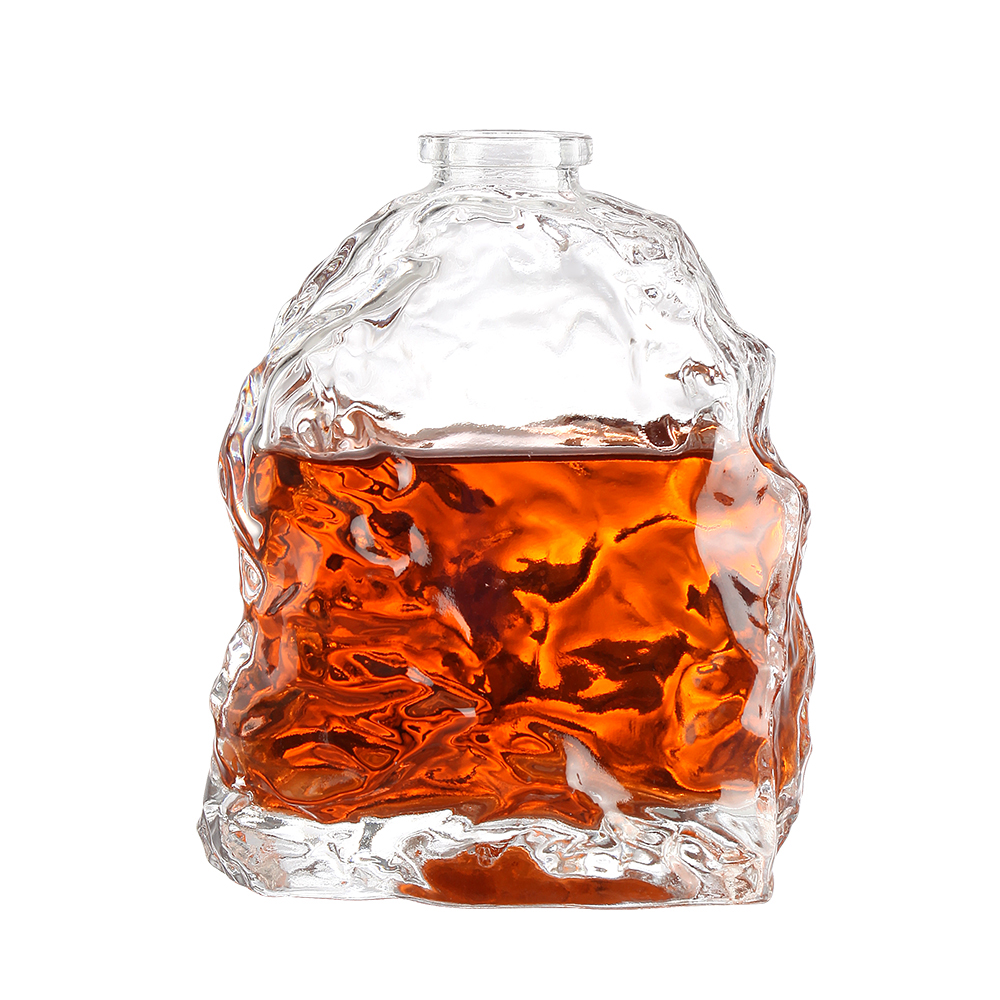 Decal Glass Products Unique Shape Transparent Decoration Glass Wine Bottle Tumbler