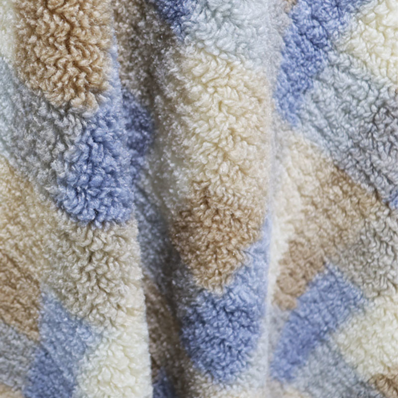 Non Toxic Square Light Coral Throw Blanket Minky Fur Blanket
