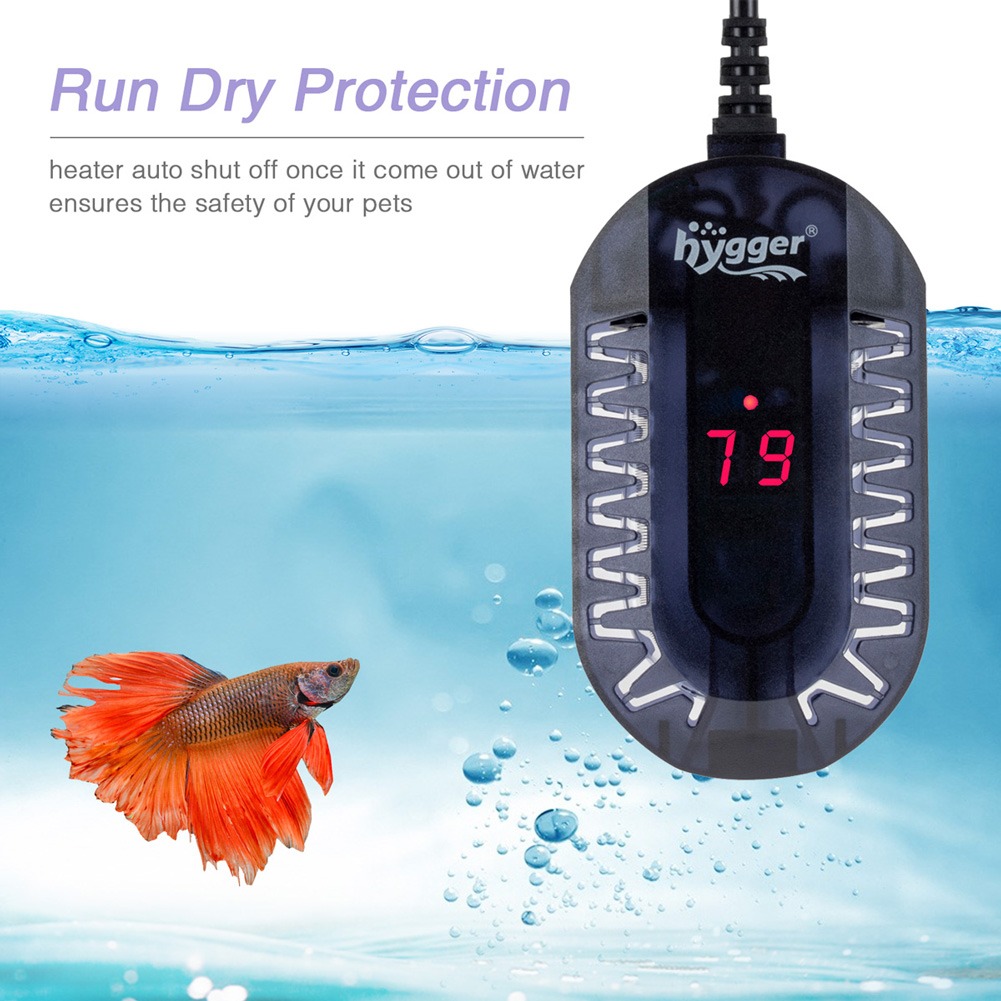 For 50W diving digital display small fish tank heating thermostat with external controller and built in thermometer