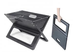 Quality Black Steel Cool Camping Punch Press Stamping 45cm Dia Portable Folding Charcoal Barbecue Grill for sale