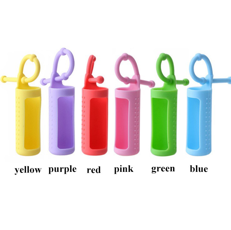 10ml Roller Bottles Bulk Silicone Roller Gemstone 5ml Roll On Bottles Holder Sleeve Essential Oil Carrying Case Travel Protective Cover