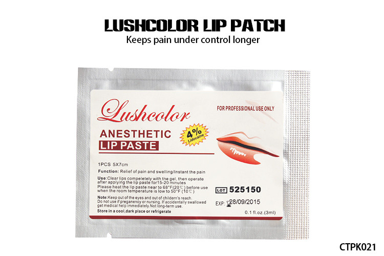 Lushcolor Lip Patch Tattoo Anesthetic Cream Lip Tattoo OEM Welcomed