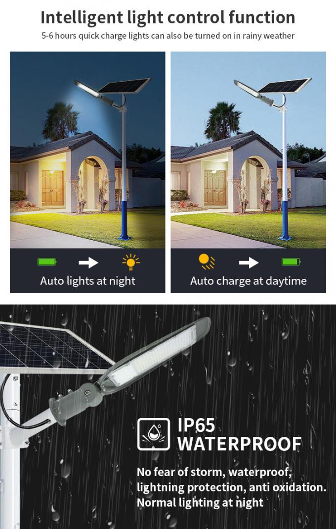 All In Two LED Solar Power Street Lights With Battery  300w 500w 1000w Smart Outdoor System 1