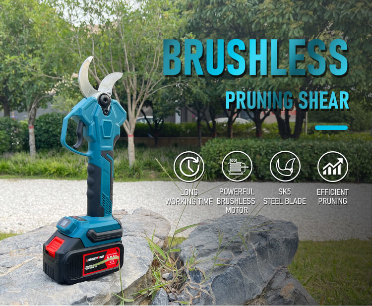 21V Cordless Power Pruners Portable Electric Fruit Tree Branch Pruning Shears Garden Secateurs Grafting Tools