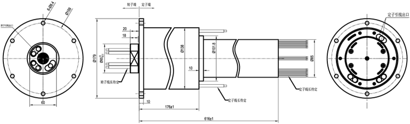 Panlink High Power Slip Ring with 500A Current and 300rpm Speed for Multi-Module Integration