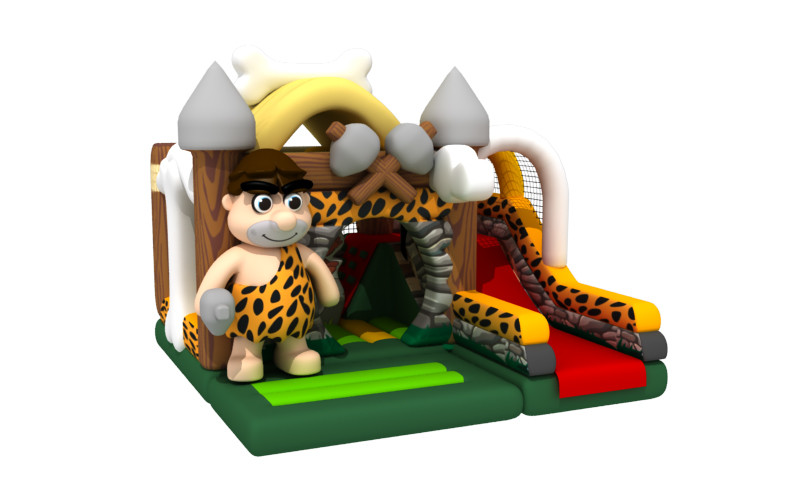 New Commercial Inflatable Stone Age Jumping Bouncy Castle Bed Primitive Man and Bone Theme Bounce House Slide Combo