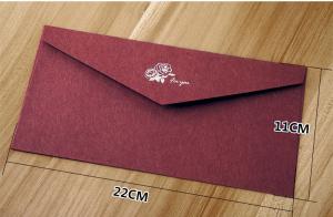 China Creative high-grade stamping texture paper business invitation envelope on sale