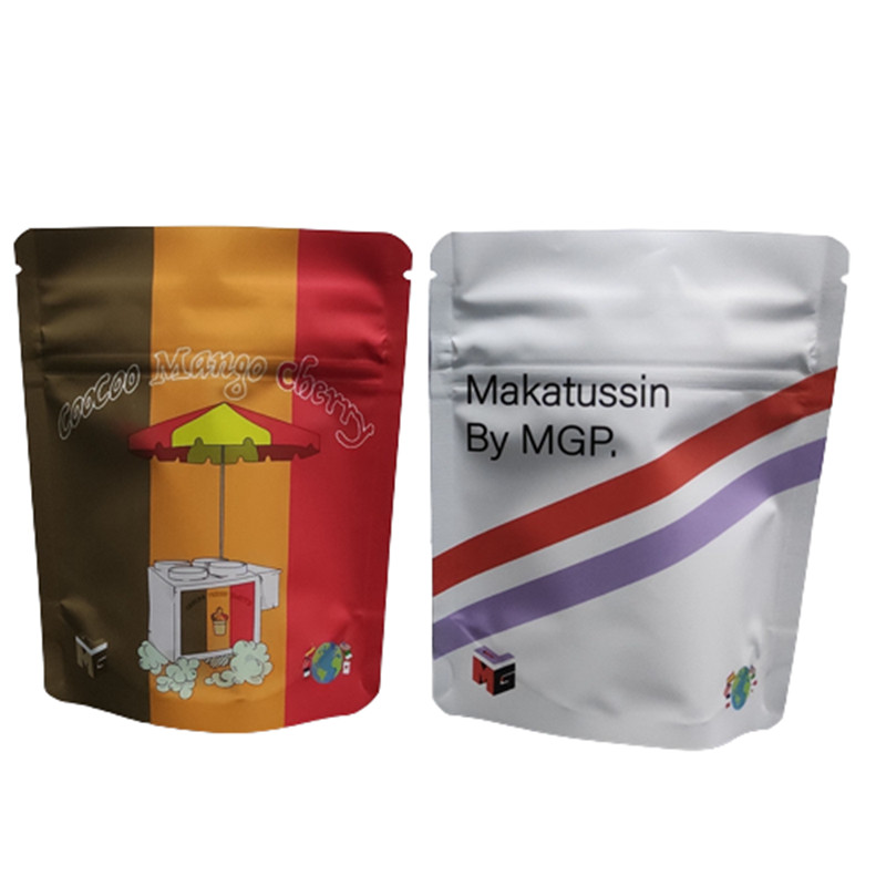 Digital Printing Bag 3.5G 1LB Soft Touch Holographic Pouch High Barrier Smell Proof Child Proof Zipper Stand Up Bags