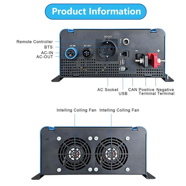 Hybrid Bidirectional Inverter for Home & Commercial Energy Storage Charging Current 100A (Adjustable)