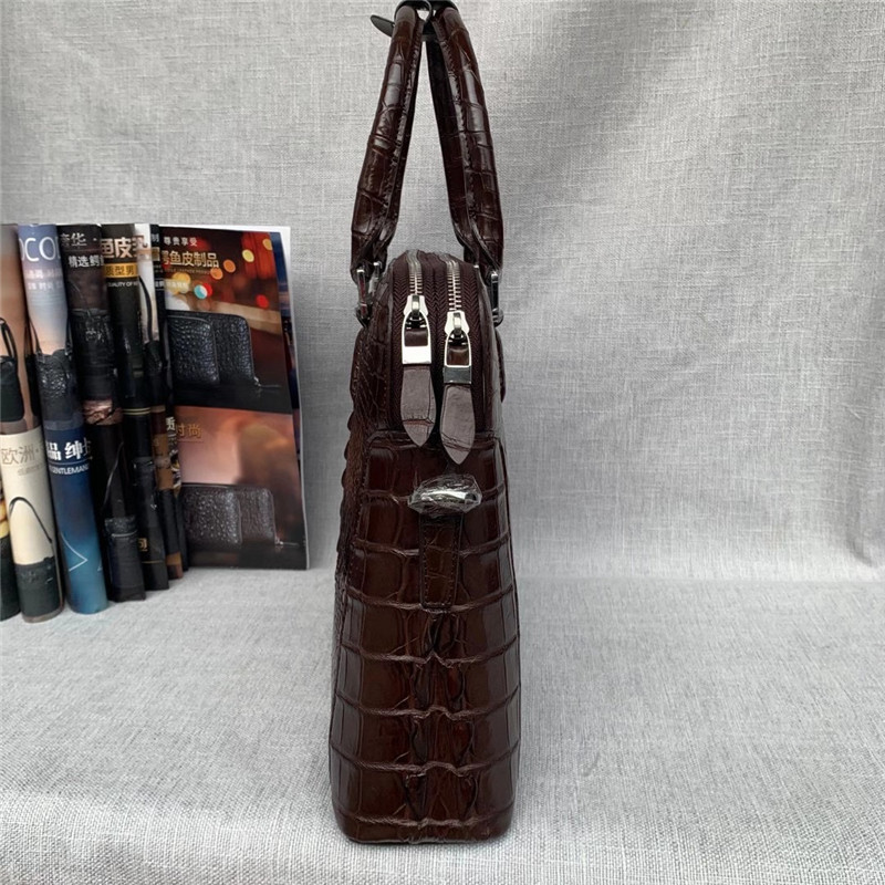 Authentic Crocodile Skin Businessmen Briefcase Laptop Handbag Genuine Exotic Alligator Leather Male Large Shoulder Bag