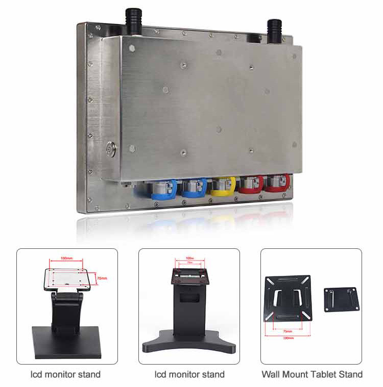 SUS304 IP69K Waterproof HMI Panel PC 12" 1280x800 Stainless Steel Panel Pc