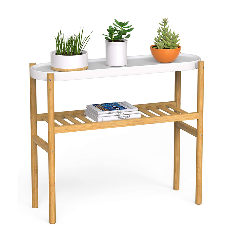 Multi-tier Bamboo Flowers Storage Stand Pots Rack Display Plants Holder for Indoor