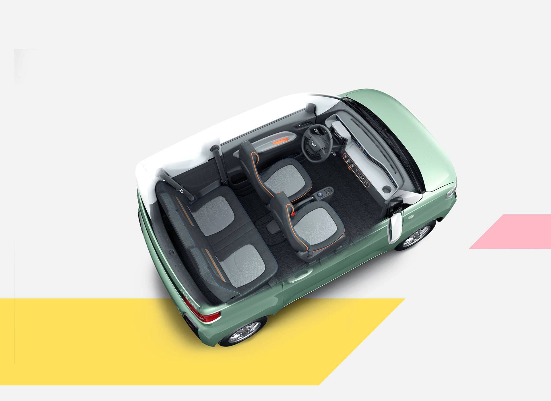 2022 2023 Wuling Mini EV Electric cars with high speed and 3-door 4-seat Body structure