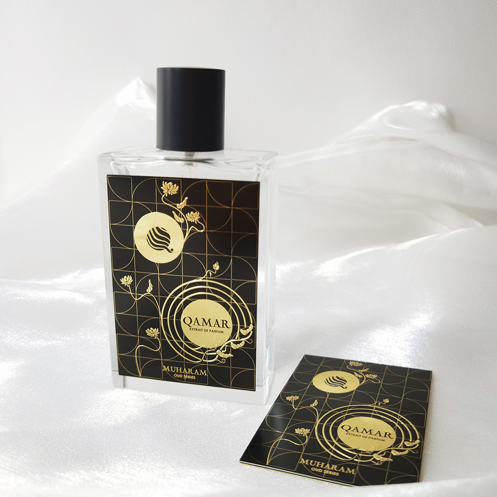 Custom Embossed Metal Adhesive Perfume Package Label for Candle Jars and ISO9001 2008 OEM Service