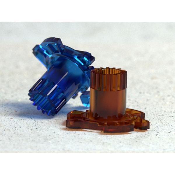 OEM / ODM ： Precision Injection Molding & VR Transparent Knob Control Shaft (1*4) No.22732