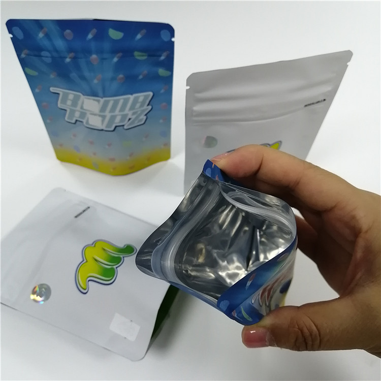 Custom Resealable Childproof Mylar Digital Printed Stand Up Pouches With Zipper