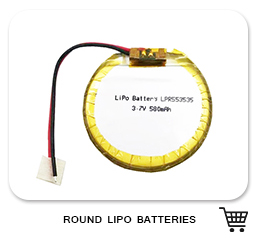 3.7V 480mAh CE Certified Lithium Polymer Battery with Customizable Connector for Torch Light and Electronics
