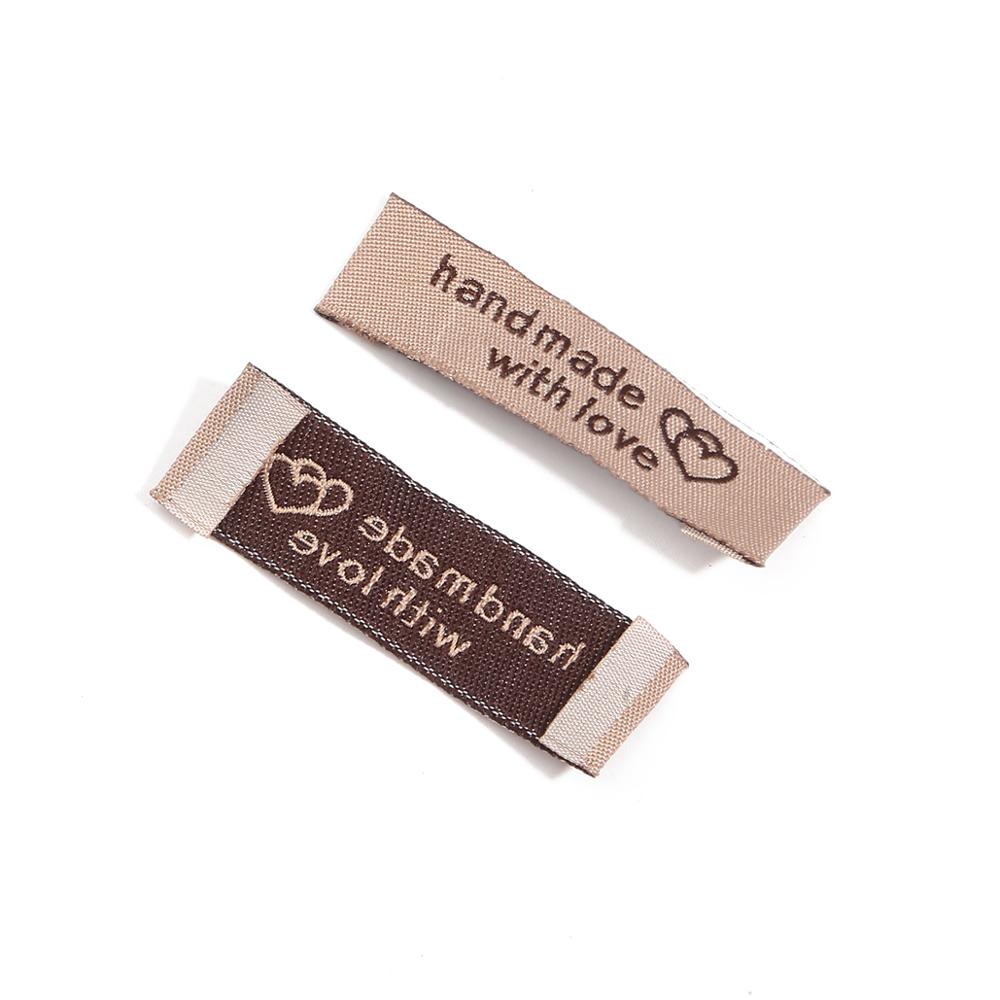 Tagless Clothing Label for Clothes accessories Garment Size Woven Folded Label
