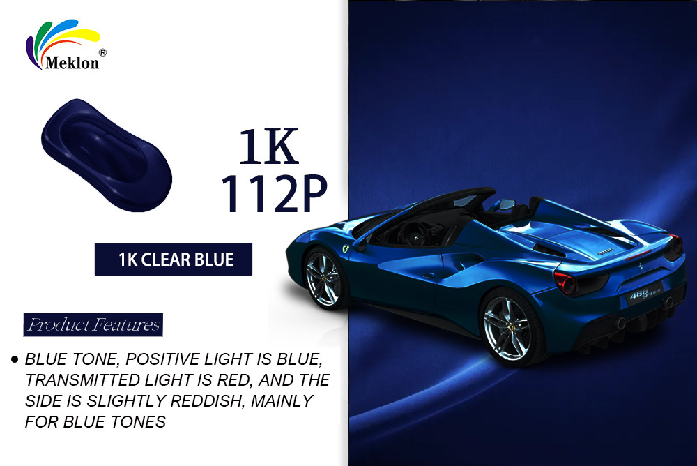 China Popular 1K Transparent Blue automotive refinish paint for Car Surface Protection