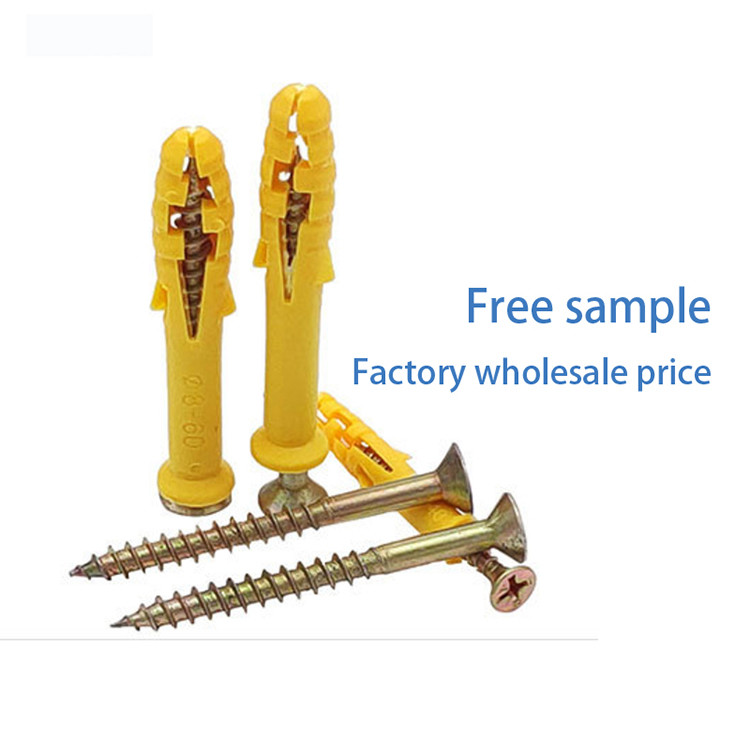 6x30mm 8x40mm Expanding Screws Plastic Concrete Fasteners Environmental Protection