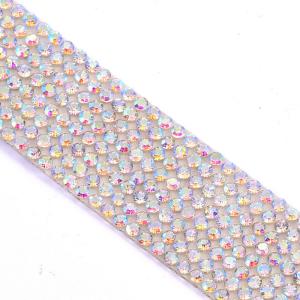 Quality Hot fix rhinestone crystal rhinestone appliques gold rhinestone applique for sale