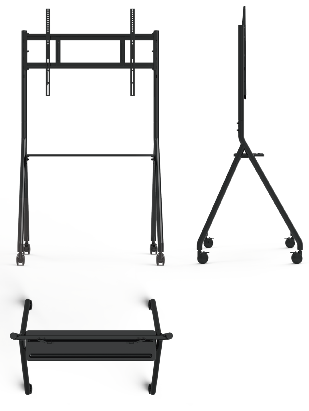 New Arrive Interactive Whiteboard Stand Movable 42 To 75 Inch TV Monitor Lifting Mobile Stand Max Bearing 60KGS Powerfull Wheels Easy Move For